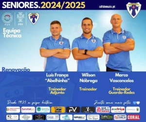Treinadores, Equipa Técnica dos Seniores de Futebol para a época 2024/2025 1º de maio