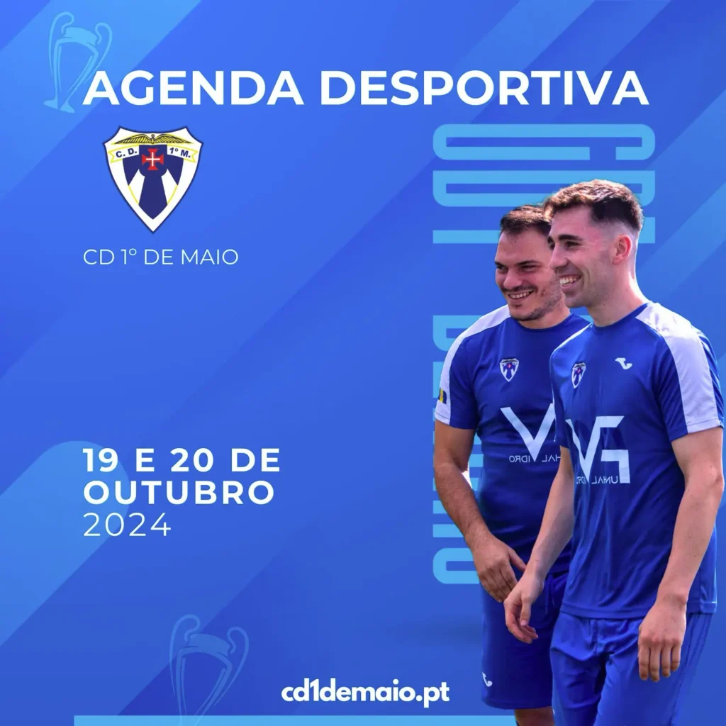 Agenda desportiva do 1º de Maio para os dias 19 e 20 de outubro de 2024
