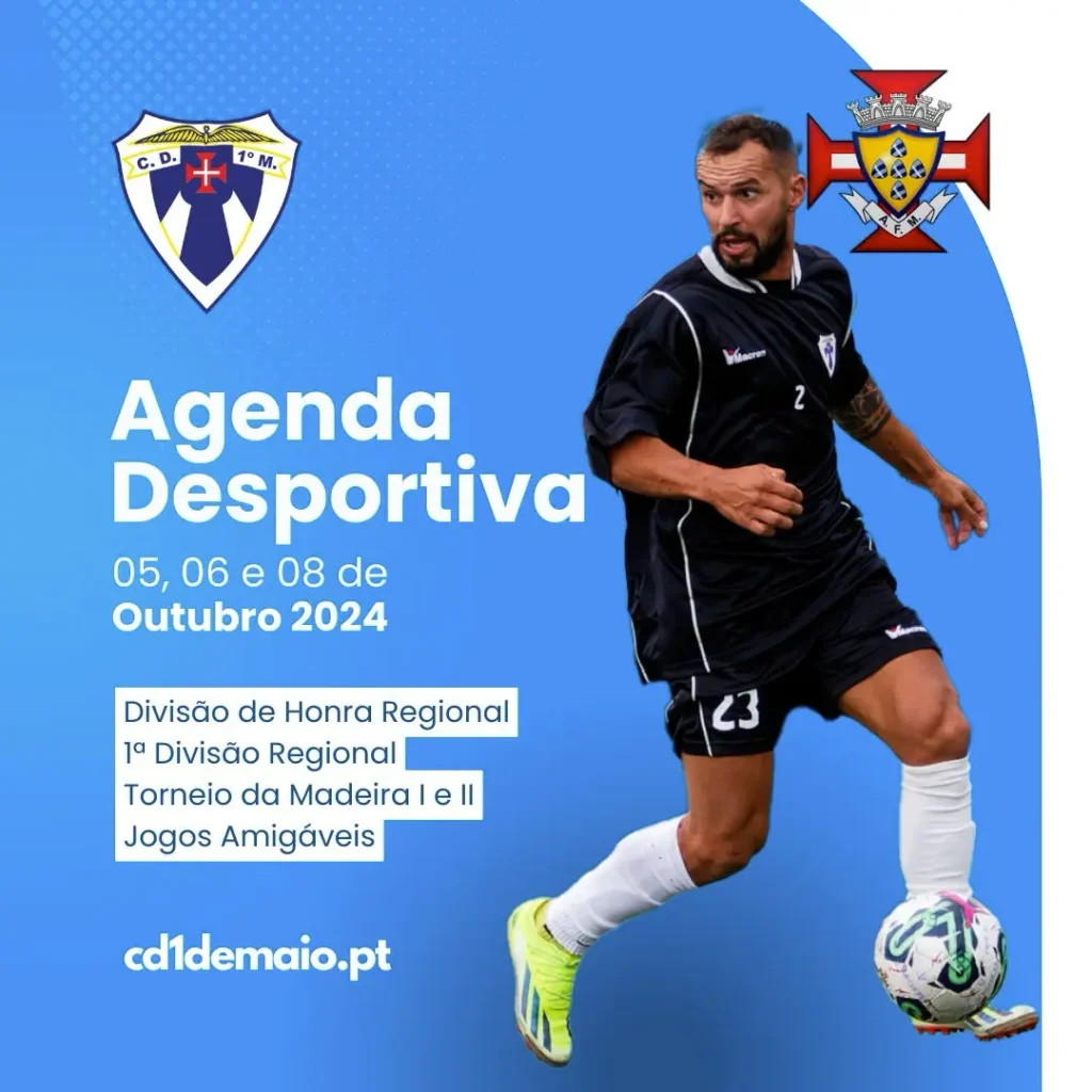 Agenda Desportiva OUT1 de futebol na madeira do clube desportivo primeiro de maio