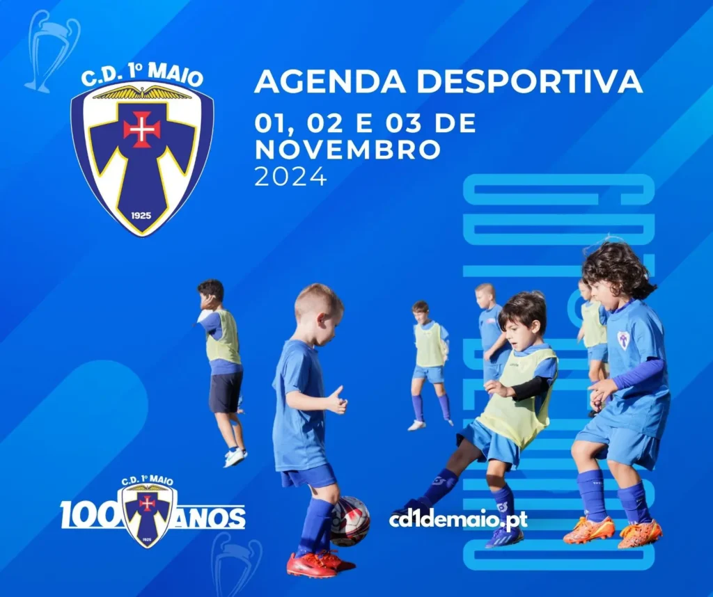 Agenda Desportiva nov1 do 1º de Maio em Futebol e Futsal para o fim de semana 1, 2 e 3 de Novembro de 2024