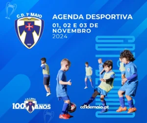 Agenda Desportiva nov1 do 1º de Maio em Futebol e Futsal para o fim de semana 1, 2 e 3 de Novembro de 2024