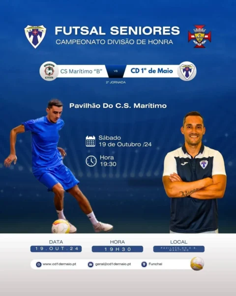 Futsal Madeira Seniores Masculinos deslocam-se ao CS Marítimo