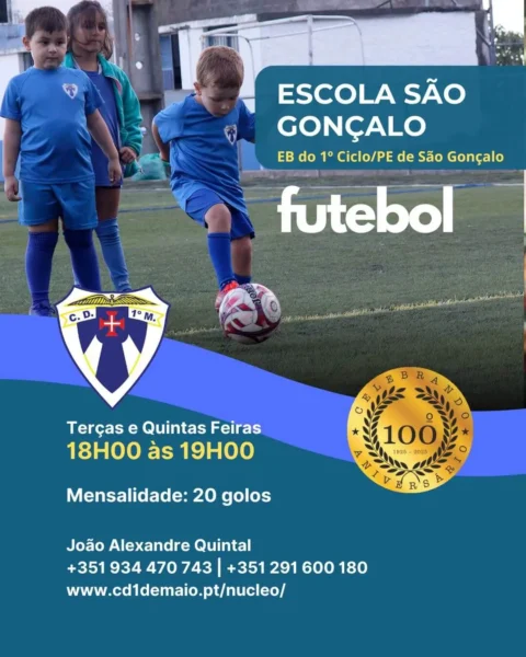 Núcleo de Futebol do Clube 1º de Maio, na Escola de São Gonçalo, Funchal