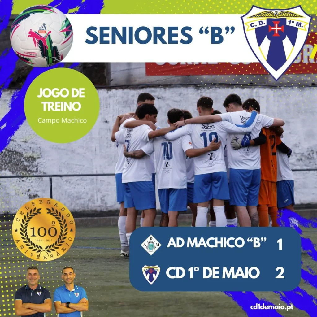 Seniores B do 1º de Maio com Vitória em jogo de treino frente ao AD Machico "B"