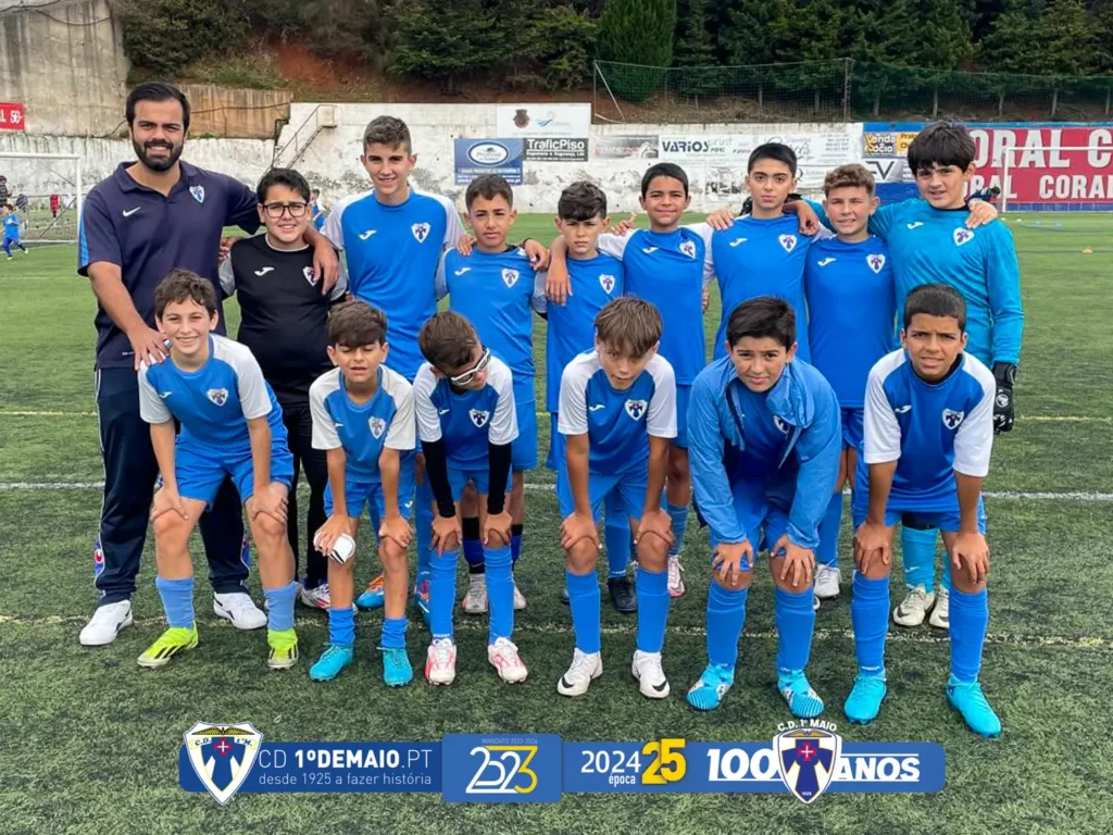 União da Equipa de Futebol de Infantis SUB-13 do Clube Desportivo 1º de Maio
