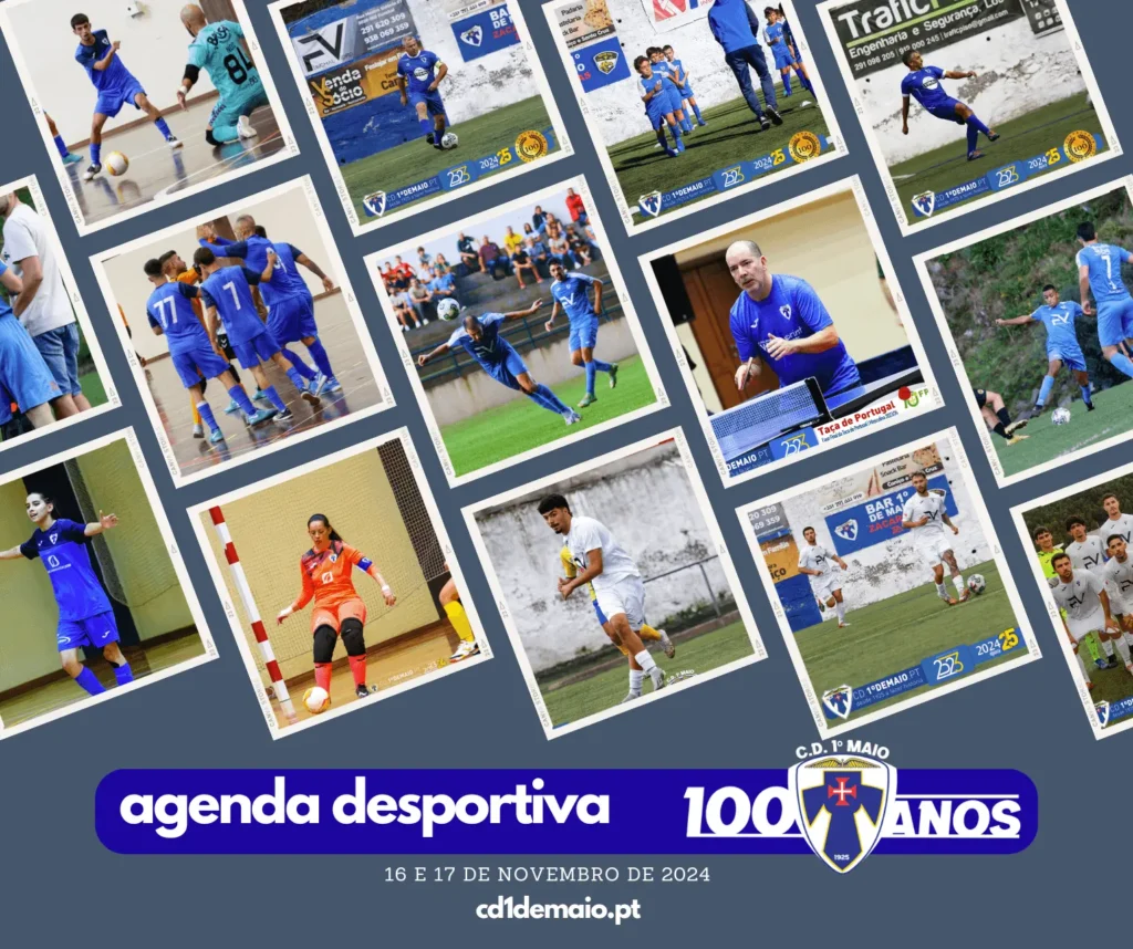 Agenda desportiva nov3 do cd 1º de maio 16 e 17 de novembro de 2024