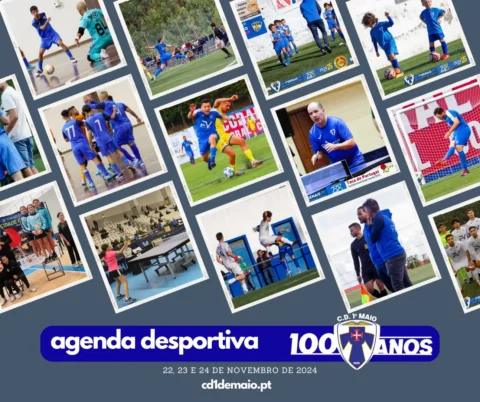 Agenda Desportiva nov4 do 1º de Maio para oa dos 22, 23 e 24 de Novembro de 2024