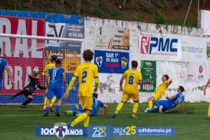 Golo de Afonso do 1º de Maio frente a equipa do AD Pontassolense