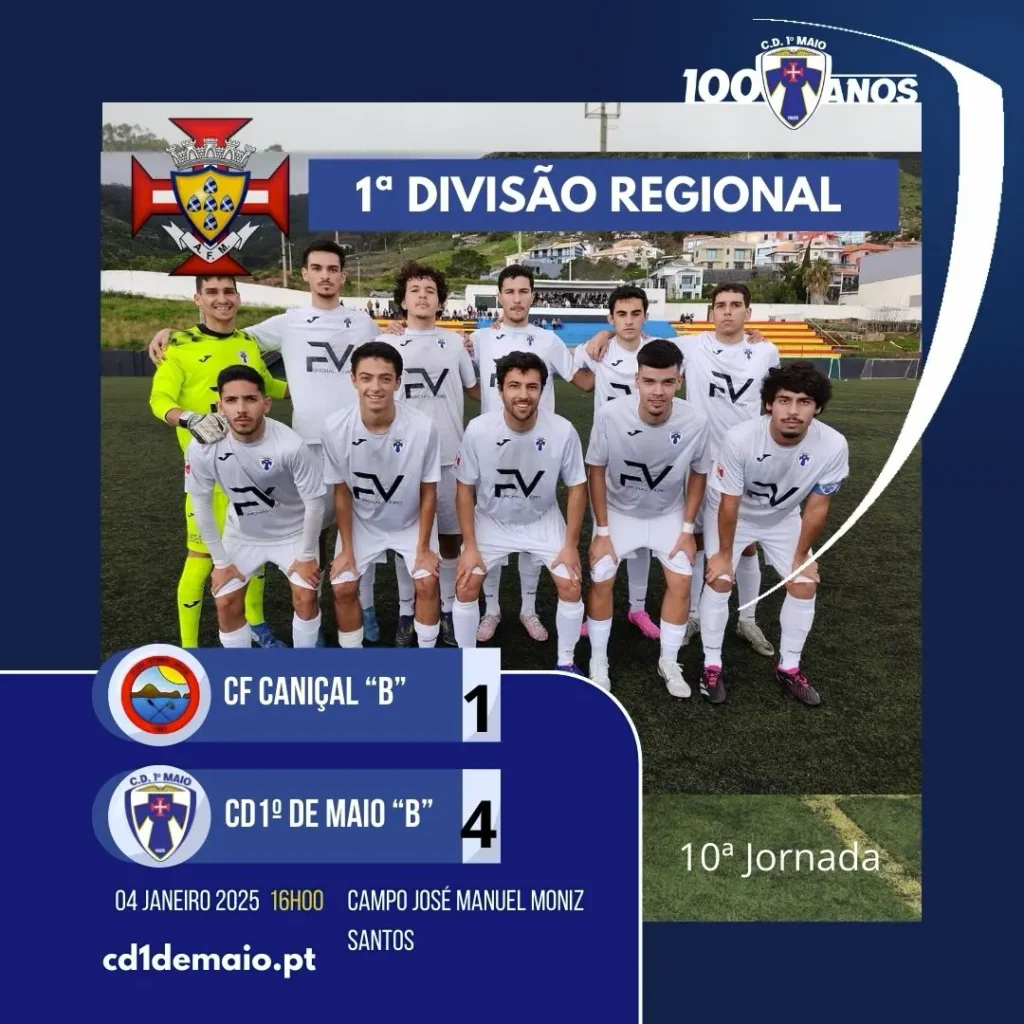 CD 1º de Maio B vence o CF Caniçal "B" na 10ª Jornada do Campeonato da 1ª Divisão regional
