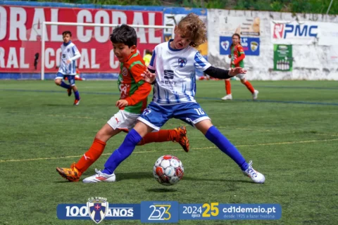 Vitória dos Benjamins sub-10 do CD 1º de Maio frente ao CS Marítimo