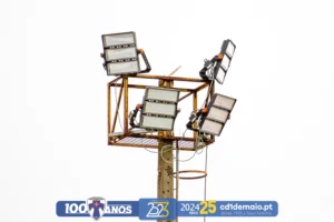 A Nova Iluminação do Estádio do CD 1º de Maio em 29 de Março de 2025