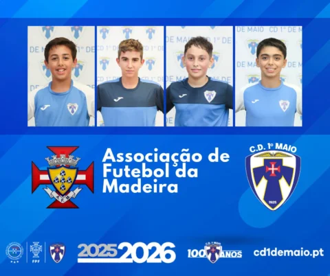 Atletas do CD 1º de Maio chamados para a seleção Inter Municípios Funchal 2025