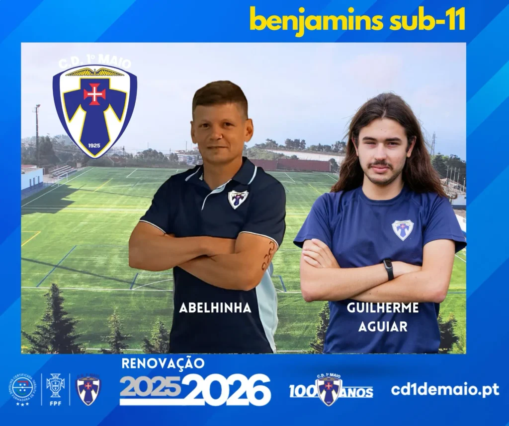 Futebol de Formação Benjamins SUB-11 Equipa Técnica Luís França Abelhinha e Guilherme Aguiar