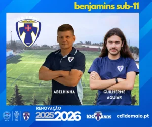 Futebol de Formação Benjamins SUB-11 Equipa Técnica Luís França Abelhinha e Guilherme Aguiar