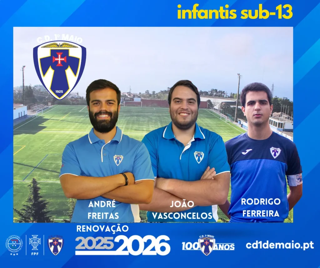Equipa Técnica dos Infantis SUB-13 para a época 2025/2026