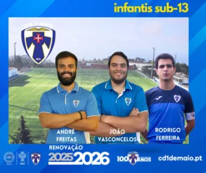 Equipa Técnica dos Infantis SUB-13 para a época 2025/2026