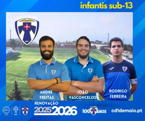 Equipa Técnica dos Infantis SUB-13 para a época 2025/2026