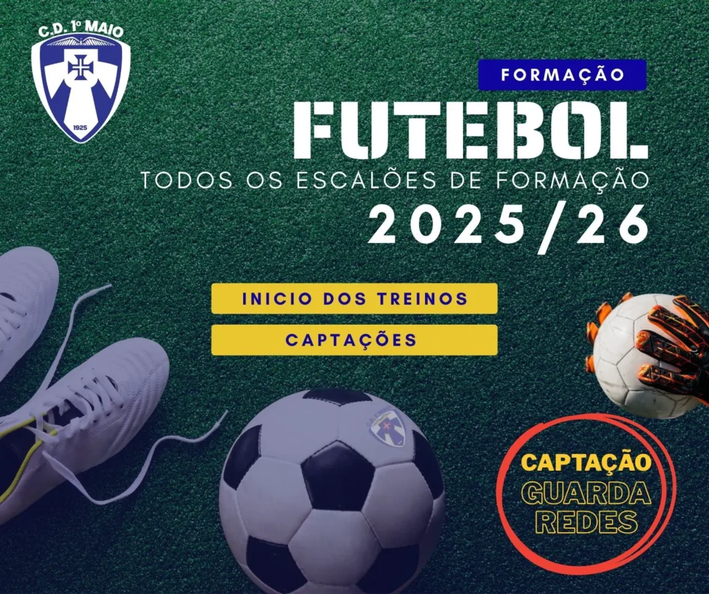 Futebol de Formação do CD 1º de Maio inicio dos treinos oficiais 2025-2026