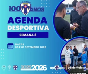 Agenda Desportiva nº8 do CD 1º de Maio 06 e 07 de Setembro de 2025