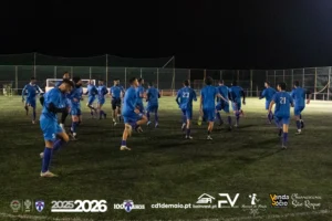 Seniores a ultimar o Treino antes do jogo frente a Choupana FC