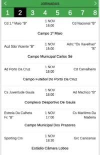 Jogos da 2ª Jornada do Campeonato Regional 1.ª Divisão 2025/2026