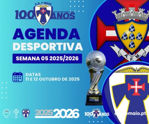 Agenda Desportiva nº 5 do CD 1º de Maio para os dias 11 e 12 de Outubro de 2025