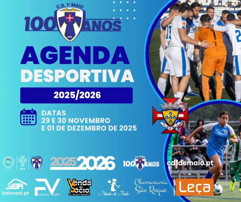 Agenda Desportiva para o cd 1º de maio 2025 29 30 novembro 01 dezembro
