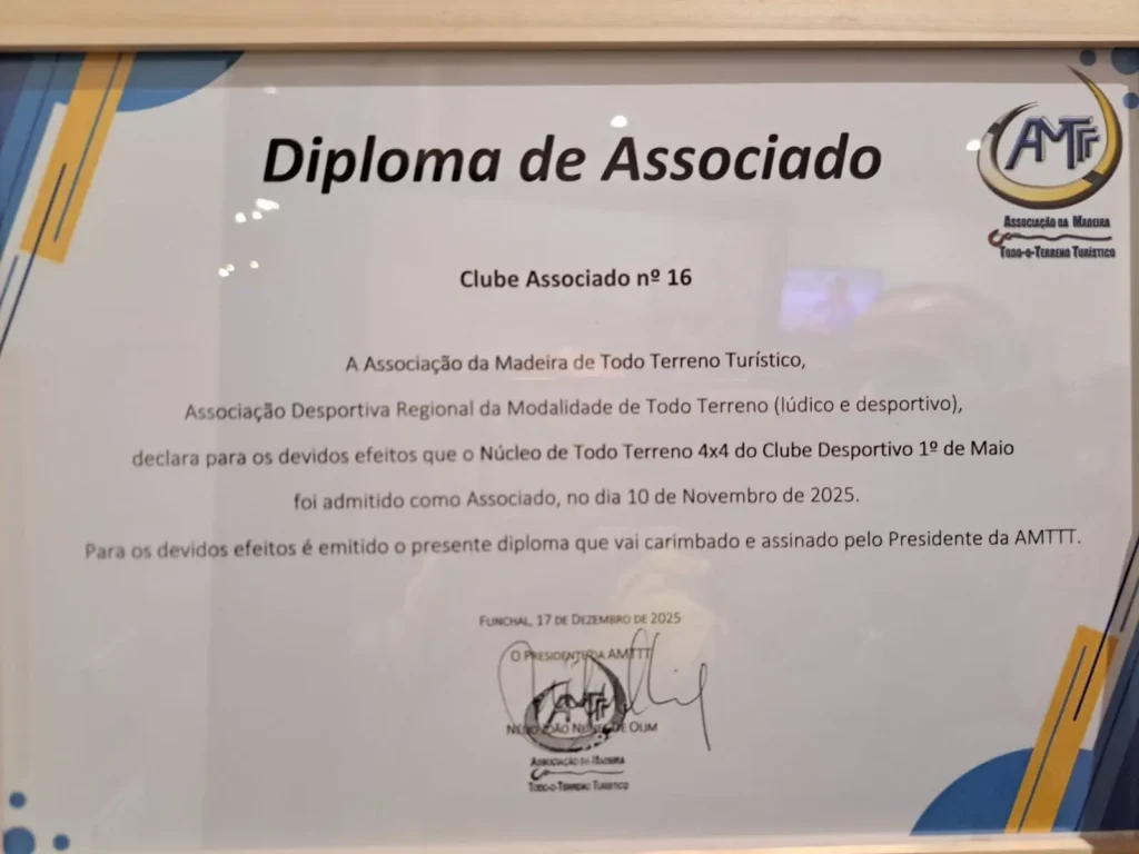 Diploma de associado da AMTTT
