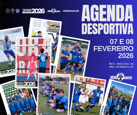 Agenda Desportiva do CD 1º de Maio. 07 e 08 de Fevereiro de 2026