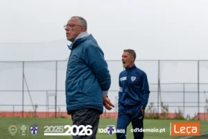 Paulo Tito e Ricardo Gomes treinadores do seniores B do CD 1º de Maio