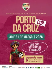 Cartaz do 1º Torneio Porto da Cruz CUP 2026