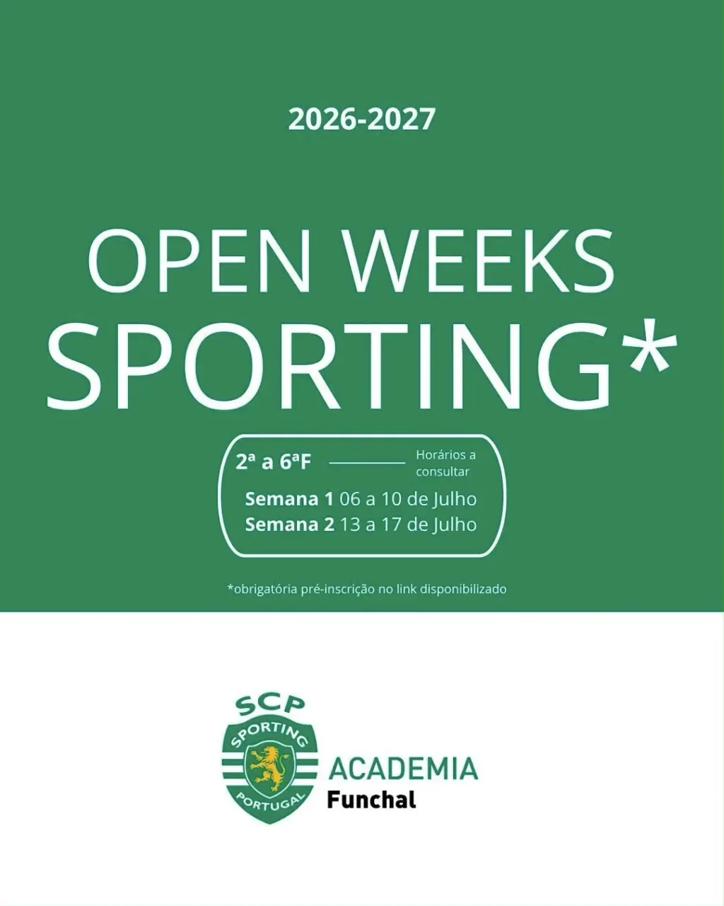 As Open Weeks da Academia Sporting Funchal | CD 1.º Maio