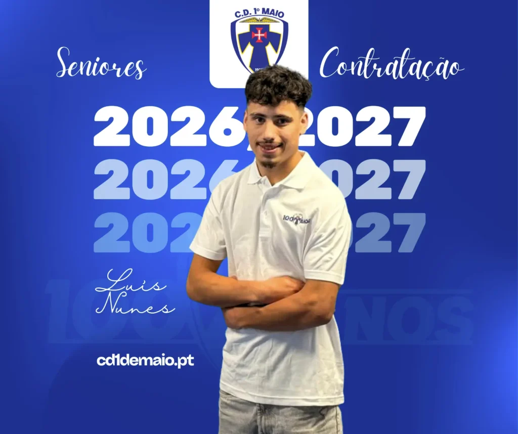 Luís Nunes extremo no CD 1.º de Maio em 2026/2027