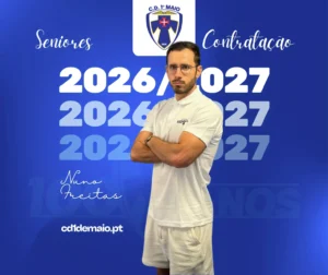 Nuno Freitas defesa central no CD 1.º de Maio em 2026/2027