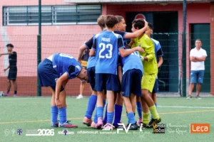 Festejo de mais um golo do Cd 1º de Maio SUB-13 A