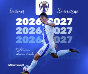 Alex Quintal renova com CD 1.º de Maio para 2026/2027