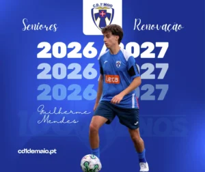 Guilherme Mendes renova com o CD 1.º de Maio para a época 2026/2027