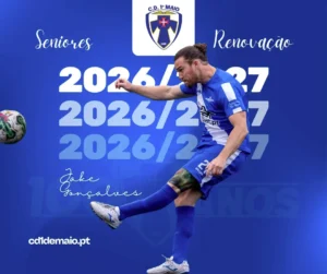 Jake Gonçalves renova com o CD 1.º de Maio para 2026/2027