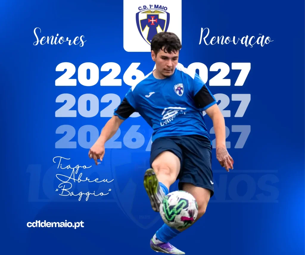 Aposta na Formação: Tiago Abreu “Baggio” integra a equipa sénior em 2026/2027