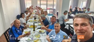 Presidente e Secretário da Direção do Caube em almoço com os Pais dos atletas.