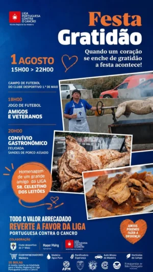 Cartaz da Festa da Gratidão à Liga Portuguesa Contra o Cancro Cartaz da Festa da Gratidão à Liga Portuguesa Contra o Cancro