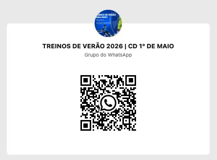 Treinos de verão em Futebol no CD 1º de Maio 2026 Treinos de verão em Futebol no CD 1º de Maio 2026