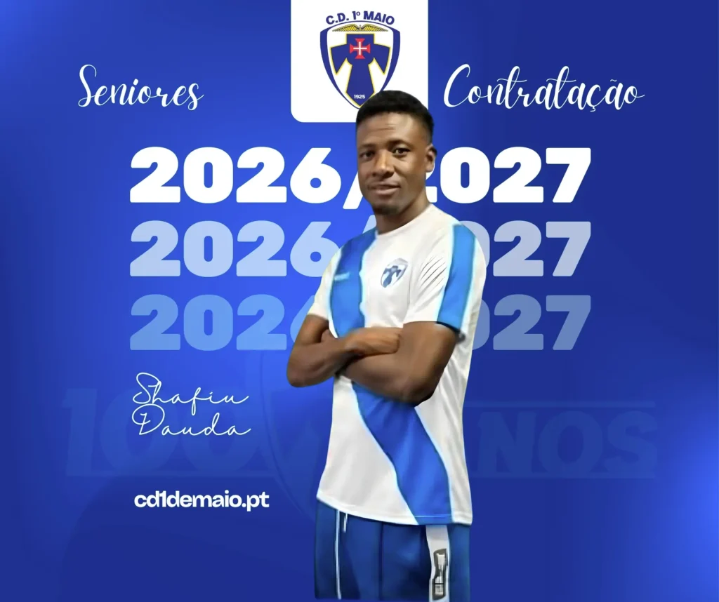 Shafiu Dauda reforça o meio-campo do CD 1.º de Maio