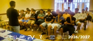 Presidente do Clube Duarte Luciano dirigindo-te aos atletas Juniores