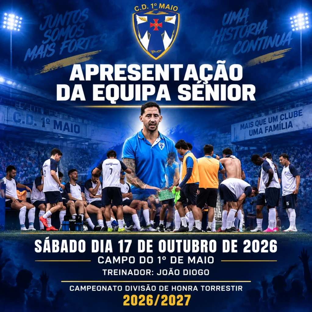 Apresentação dos Seniores do CD 1º de Maio para a época 2026/2027
