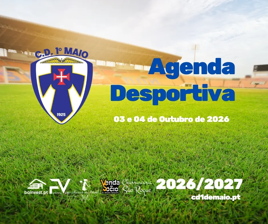 CD 1º de Maio Agenda Desportiva 03 e 04 de Setembro de 2026