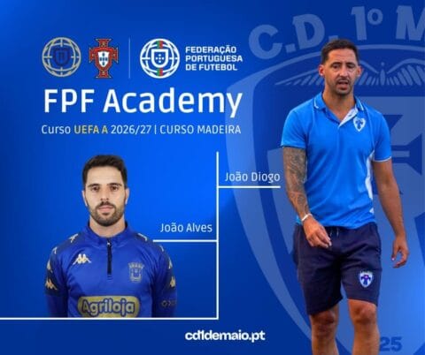 João Diogo e João Alves admitidos no Curso UEFA A 2026/2027 na Madeira
